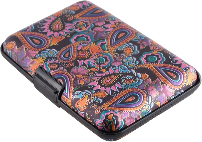 RFID Blocking Credit Card Holder for Men Women - Stylish Travel Wallet - Best protection for Bank Debit, ID, ATM, Cards against Scanning Criminals (graphics) by BOHONG