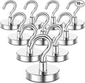DIYMAG Magnetic Hooks 10pcs 170lbs Cruise Essentials 2026 Magnet Hook | Neodymium Heavy Duty Strong Magnets Hanging Ship Cabins Refrigerator Fridge Classroom Beach Vacation Kitchen Grills Home Tool by DIYMAG