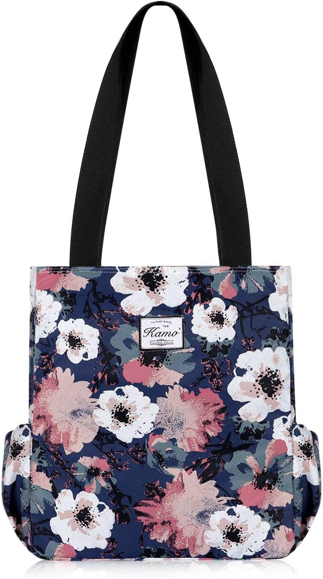 KAMO Floral Tote Bag - Waterproof Lightweight Handbags Travel Shoulder Bag for Hiking Yoga Gym Swimming Travel Beach by KAMO