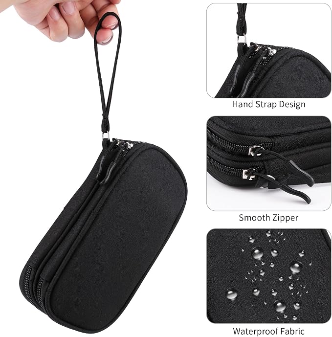Travel Cable Organizer - Electronics Accessories Bag-Black - Image 3