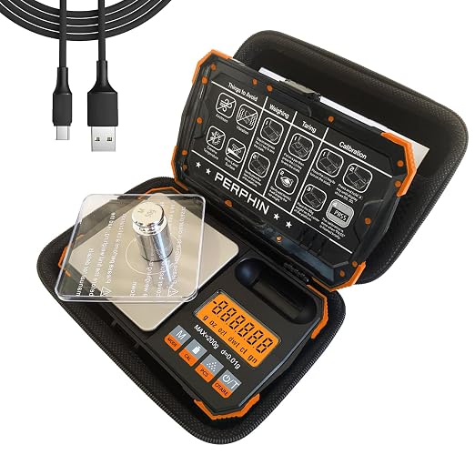 Pocket Scale, Dual Powered, Precision Gram Scale with Zipper Case | Digital Small Coin Scale, Large Backlight Display, 200g x 0.01g, 6 Weighing Units,Cal Weight, USB Cable Included - Image 7