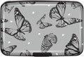 Coco Rossi Credit Card Holder RFID Aluminum Small Mini Wallet Women | Metal Wallet, Business Cards Holder, ID Case, Slim Sleeves, Womens Girls Gift, Carry Wallets for Travel, Black Butterfly by Coco+Rossi