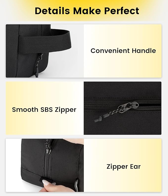 Vorspack Water Resistant Travel Toiletry Bag for Men Women | Travel Bag for Toiletries, Large Capacity, Organized Compartment, Travel Essentials, Suitable for Shaving, Makeup, Cosmetics - Image 4