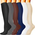 Sooverki Compression Socks for Women & Men 6 Pairs is Best Supportive Knee High Stockings for Circulation, Travel, Nurses by Sooverki