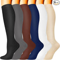Sooverki Compression Socks for Women & Men 6 Pairs is Best Supportive Knee High Stockings for Circulation, Travel, Nurses by Sooverki