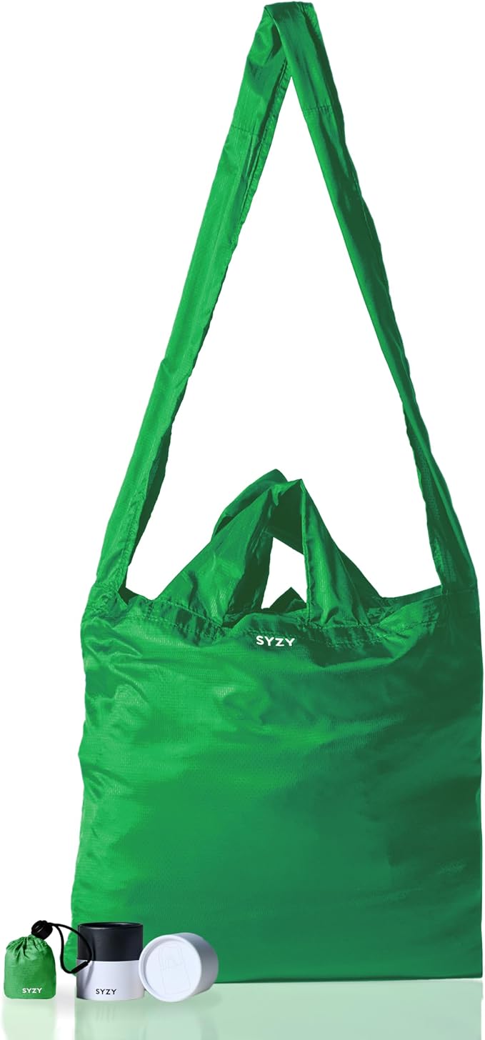 SYZY World's Most Compact Travel Tote Bag Portable Shopping Beach Market Bag - Reusable Collapsible Stuffable by SYZY