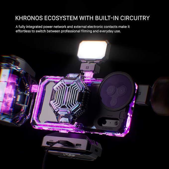 Tilta Khronos Case Compatible with iPhone 17 Pro Max - Black | Snap in Design | Locking Clamp for Secure Mounting | Passthrough Power | Works with Focus Handles, Cooling Modules, Filters - Image 2