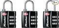 Master Lock TSA Approved Luggage Lock Black Backpack Lock 3-Pack 4680BLKEC3 | TSA Accepted Luggage Lock For Suitcases, Backpacks, Travel Bags, Airport Security, Brass, 7/8-inch Long Steel Shackle by Unknown