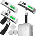 Jeffbaubl 3 Pack Digital Luggage Scale, Luggage Weight Scale, 110LB | Baggage Scale with Backlit LCD Display, Portable Hanging Baggage Scale, Suitcase Weight Scale with Hook for Travel Home by Jeffbaubl