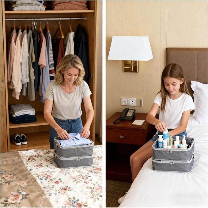 Packing Cubes for 26" Suitcase Travel Luggage Organizers - Travel Organizer Bags Luggage Clothes Accessories Storage Carry on Suitcase Packing Pouches Bag For Men Women Kids 1/4X3PACK - Image 6