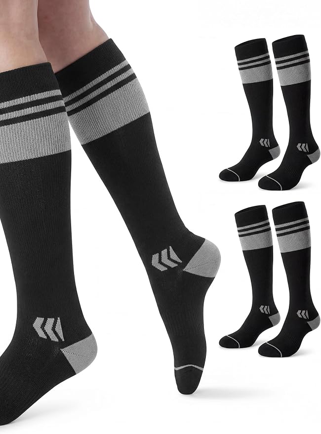 Momcozy Compression Socks for Women, 20-30 mmHg for Flying, Travel & Sports | 20-30 mmHg option: Enhanced support with zoned compression, Lycra fiber for lasting elasticity, silver-infused for freshness by Momcozy