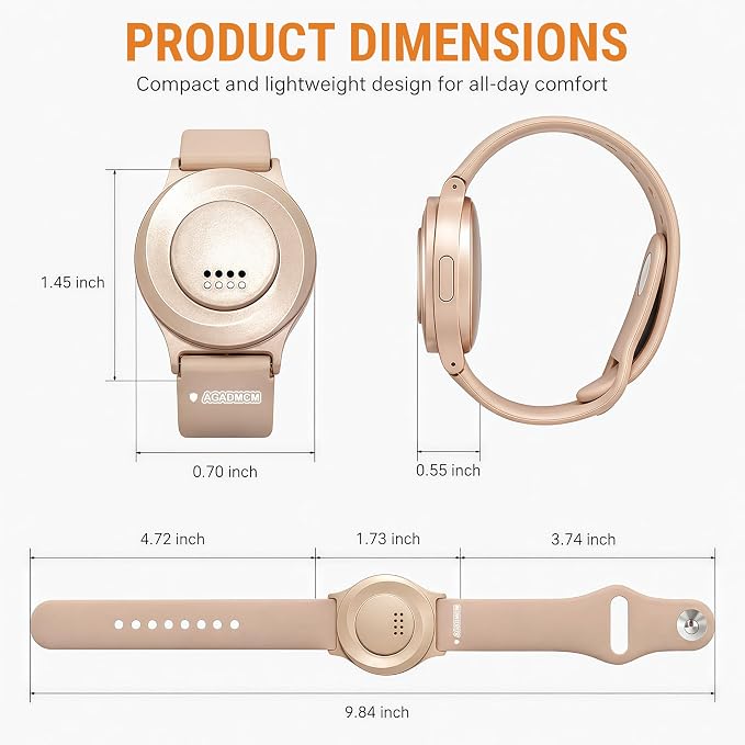 Personal Alarm with 130dB Siren, Rechargeable Wearable SOS Safety Device One-Key Panic Button Smart Emergency Alarm Sends Calls and Texts to Your Phone for Women Elderly Kids (Rose Gold) - Image 3