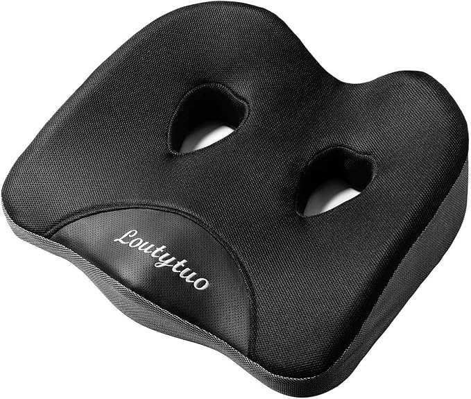 LOUTYTUO Seat Cushion Pillow,100% Memory Foam and Washable Cover,for Office Chair,Car Seat and Wheelchair, Soft Support Seat Cushion by LOUTYTUO