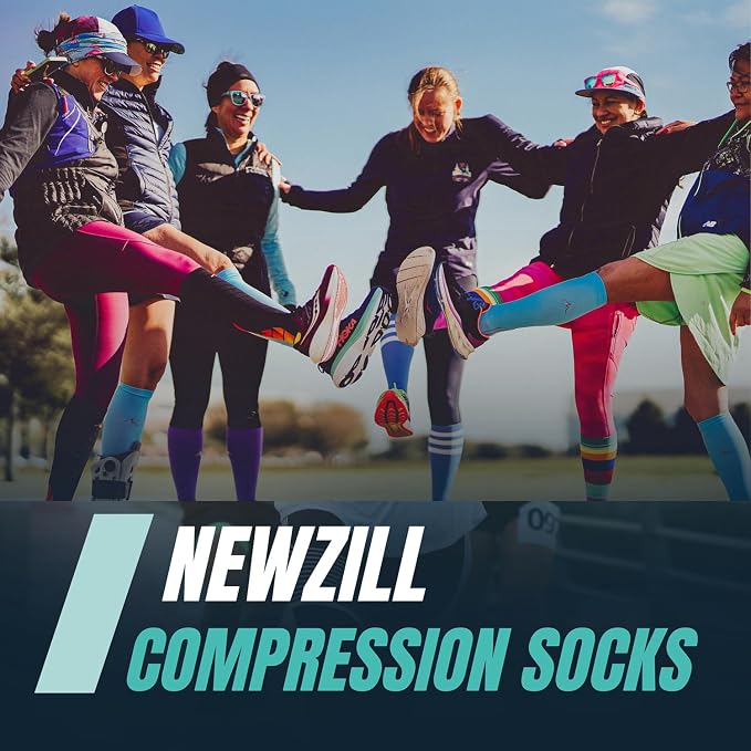 NEWZILL Medical Compression Socks for Women & Men, 20-30 mmHg Knee-High Support for Circulation, All-Day Comfort for Work Travel Running Cycling and Fitness - Image 7