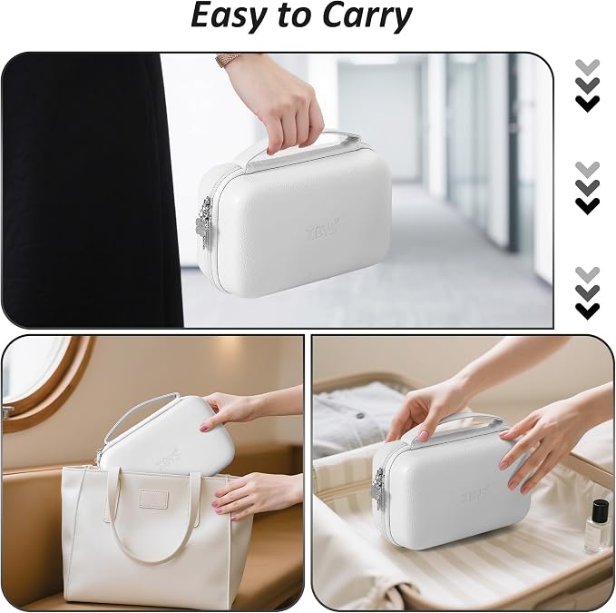 Portable Charger Case, Tech Pouch Travel Organizer, XL, White | Hard Shell Electronic Storage for MacBook Power Adapter, Magic Mouse, Charging Cords, Power Bank Laptop Accessories - Image 7