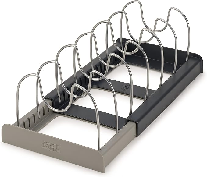 Joseph Joseph DrawerStore Expanding Cookware Organizer, Space saving storage for pan lids, baking trays - Grey - Image 2