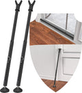 Door Stoppers Security Bar, 3-in-1 Apartment Patio Sliding Door Security Bar from Inside, Adjustable Front Door & Window Barricade Security Stick for Home Safety, 2-Pack Burglar Jammer Lock Black by YOHSUGODIRECT