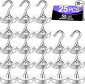 Magnetic Hooks for Cruise Cabins, 50LBS+, 25 Pack, Silver | Cruise Essentials 2026, Heavy Duty Magnets Hooks for Refrigerator, Storage, Grill, Hanging and Kitchen by TRYMAGMagnets