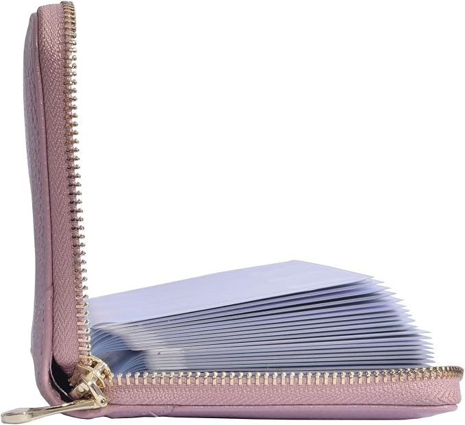 Easyoulife Credit Card Holder Wallet Womens Zipper Leather Case Purse RFID Blocking - Image 3