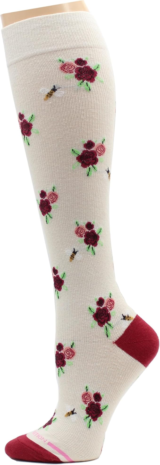 Dr. Motion 3 Pairs Light Summer Bright Fun Graduated Compression Women's Knee-Hi Socks - Image 3