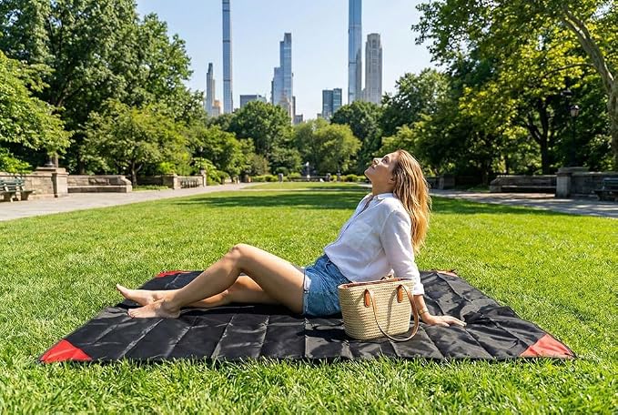Orga'Neat Pocket Picnic Blanket, Compact Lightweight Tarp for Camping | Foldable, Easy to Carry, Water Resistant Sandproof Washable Quick Dry Mat for Beach, Festival, Travel, Outdoor Recreation - Image 6