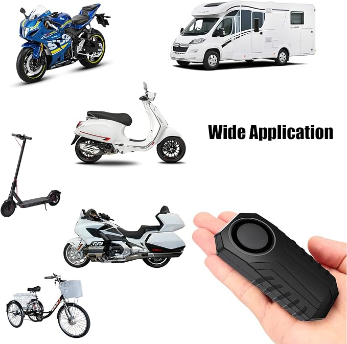 Wireless 113dB Bicycle Alarm with Remote 2Pack | Bike Alarm System Anti Theft,IP65 Waterproof,Vibration Motion Sensor,for Motorcycle,Scooter,Moped,Tricycle,Mobility - Image 7
