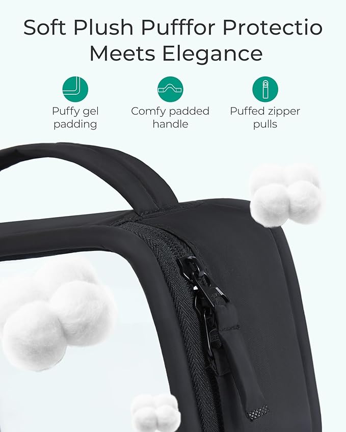 BAGSMART Clear Makeup Bag - TSA Approved Toiletry Bag with Handle Large Opening, Water-Resistant Durable PVC Clear Toiletry Bags for Traveling Travel Essentials (Pink) - Image 3