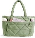 BAGSMART Tote Bag for Women, Puffer Tote Bag with Zipper, Large Quilted Shoulder Bag with Compartments for Travel, Work, Gym by BAGSMART