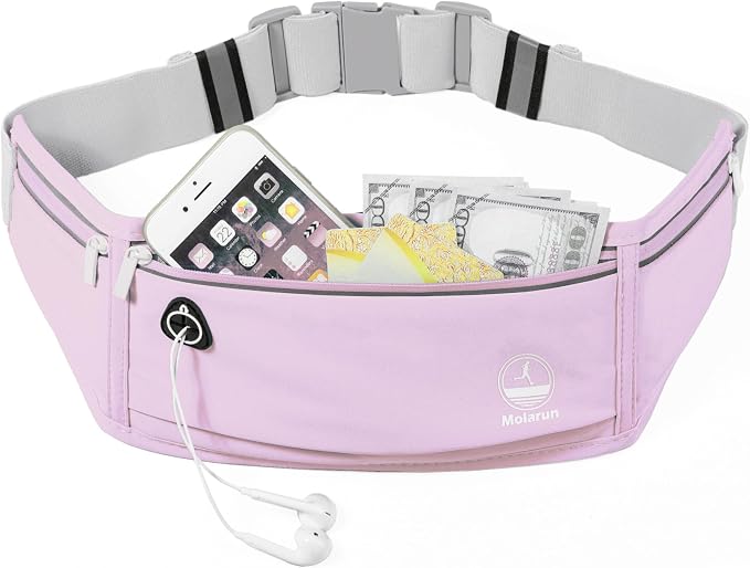 Slim Running Belt Fanny Pack, Phone Holder Waist Pack Money Belt - Lilac by Unknown