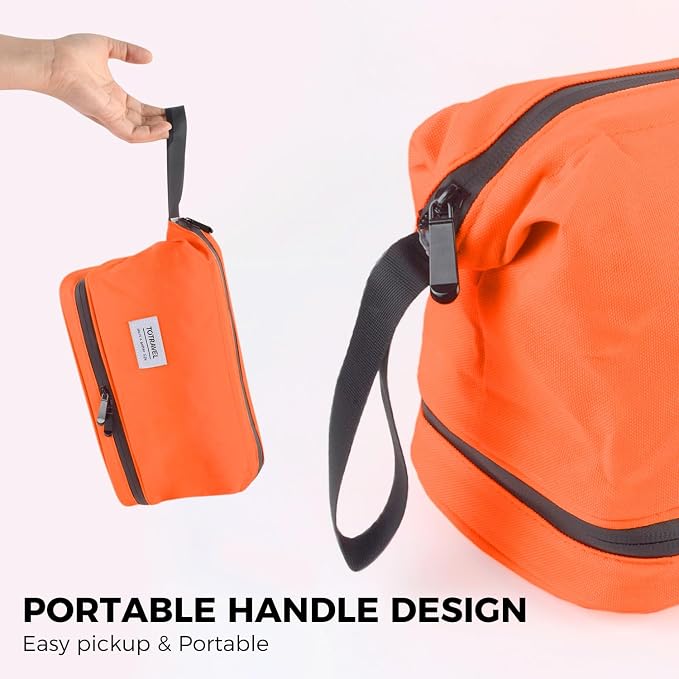 Travel Toiletry Bag Water-resistant with Hanging Hook for Mens Large Packing with Waterproof Wet/Dry Compartment Travel Shower Bags Travel Toiletry Organizer Dopp Kit Shaving Bag - Image 7