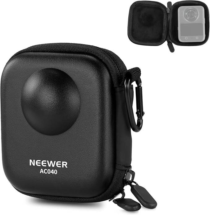 NEEWER Storage Case Compatible with DJI Osmo 360 Only, Protective Portable Splashproof Dustproof Travel PU Hard Shell Carrying Bag Action Camera Accessories with Carabiner, AC040 by Neewer