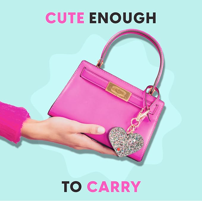 Personal Safety Alarm for Women - Confetti Glitter Heart Self-Defense Keychain w/ LED Light - Purse Charm - 125 Decibel Emergency Security Alarm (1 Count) - Image 4