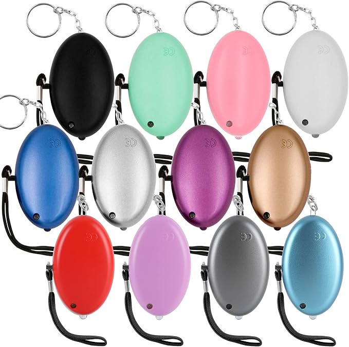 Safe Sound Personal Alarm, 12 Packs 140DB Personal Security Alarm Keychain with LED Lights, Emergency Safety Alarm for Women, Men, Children, Elderly - Image 2