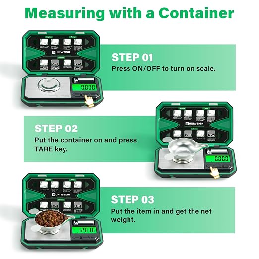 Milligram Scale Precision 0.001g/50g mg Scale for Weighing Powders | Digital Jewelry Scale for Gold,Coins,Gem,Reloading,Pocket Micro Gram Scale with 6 Units,Tare,Cal Weight,Battery Powered - Image 6