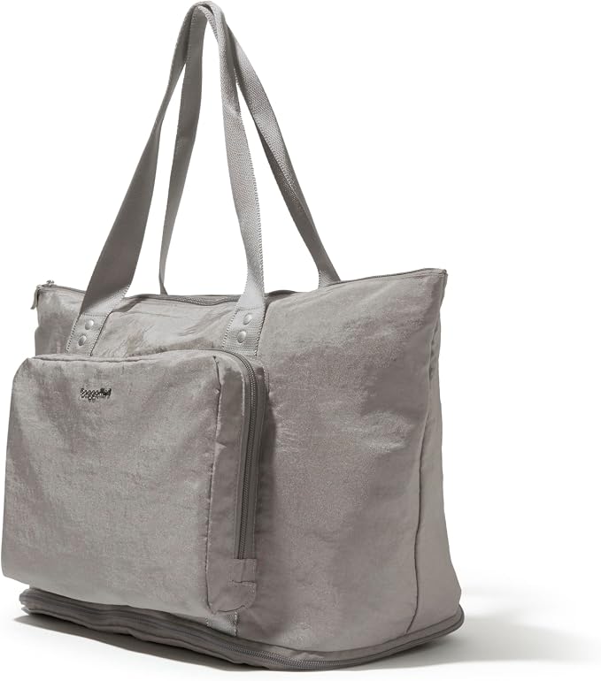 Baggallini Carryall Expandable Lightweight Travel Tote 22" Packable Folding Compact Nylon Washable Weekender w/Luggage Sleeve - Image 8