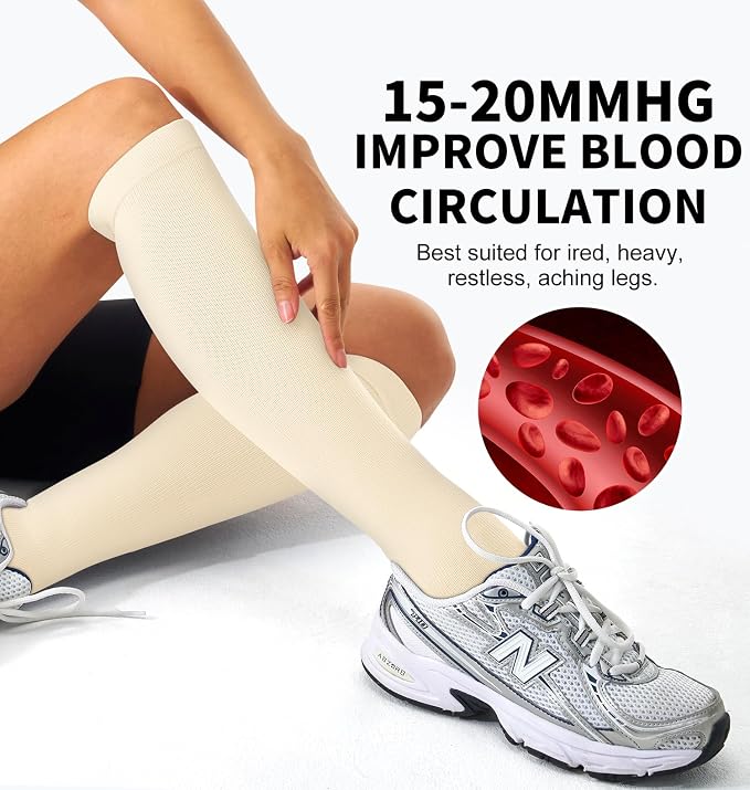 Compression Socks for Women & Men (3 pairs) - Best Support for Nurses, Running, Hiking, Recovery & Flight Socks - Image 4