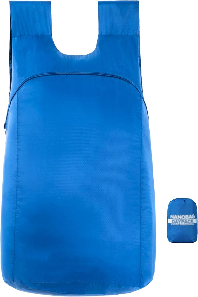 Nanobag Daypack 16L Ultralight Packable Foldable Travel Backpack for Hiking | 1.15 oz Portable Collapsible Pocket-Size with YKK Zipper and Wide Comfortable Shoulder Straps for Everyday Use and Sports by Nanobag