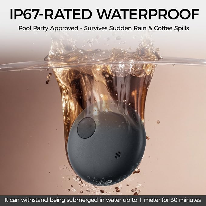 Air Tracker Tags 2-Pack, Waterproof IP67 | 90dB Loud, Bluetooth Tracker Works with Apple Find My (iOS only), Tracker Tag Locator for Keys,Luggage,Backpack etc - Image 3