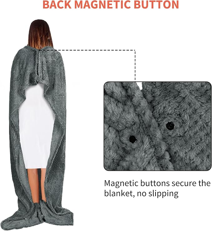 Tirrinia Travel Blanket Compact with Bag, Soft Lightweight Wearable Blanket with Foot Pockets, Airplane Travel Essential Gift - Image 7