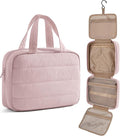 Travel Toiletry Bag - Hanging Makeup Organizer for Women & Men | Portable Hanging Organizer for Travel-Sized Shampoo, Full-Sized Toiletries, Brushes Set, Makeup Accessories, Baby Pink by LIGHTFLIGHT