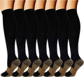 7 Pairs Copper Compression Socks for Men Women 20-30 mmHg Knee High Socks | S/M to XXL Fit, Copper Fiber, Graduated Compression, Circulation Support, Moisture Wicking, Tired Legs & Swelling Relief by DoubleCouple