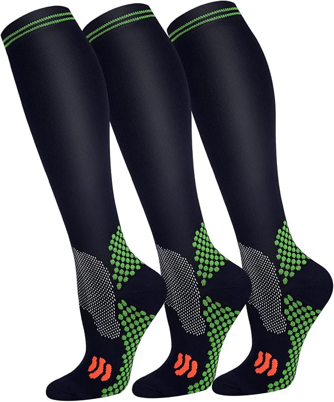 FuelMeFoot 3 Pack Copper Compression Socks - Compression Socks Women & Men Circulation - Best for Medical,Running,Athletic by FuelMeFoot