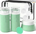 Travel Bottles for Toiletries, TSA Approved 2oz Leak Proof Travel Size Liquid Containers, BPA Free Refillable Silicone Squeeze Bottles for Shampoo Lotion and Conditioner (4 Pack) by Mabnuby