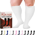 BAMS Plus Size Compression Socks Wide Calf XL XXL XXXL – Graduated Knee-High Support, Viscose from Bamboo Easy-On/Easy-Off by BAMS