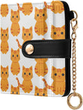 Sweet Cute Orange Cat Women's Wallets RFID Blocking,Credit Card Holder Bifold Wallet,Slim Card Cases,PU Leather Travel Wallet for men Girls by visesunny