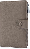 Genuine Leather RFID Blocking Passport Holder Wallet, Multi-Functional Travel Document Organizer with SIM Card Slots (Dark Khaki) by Unknown