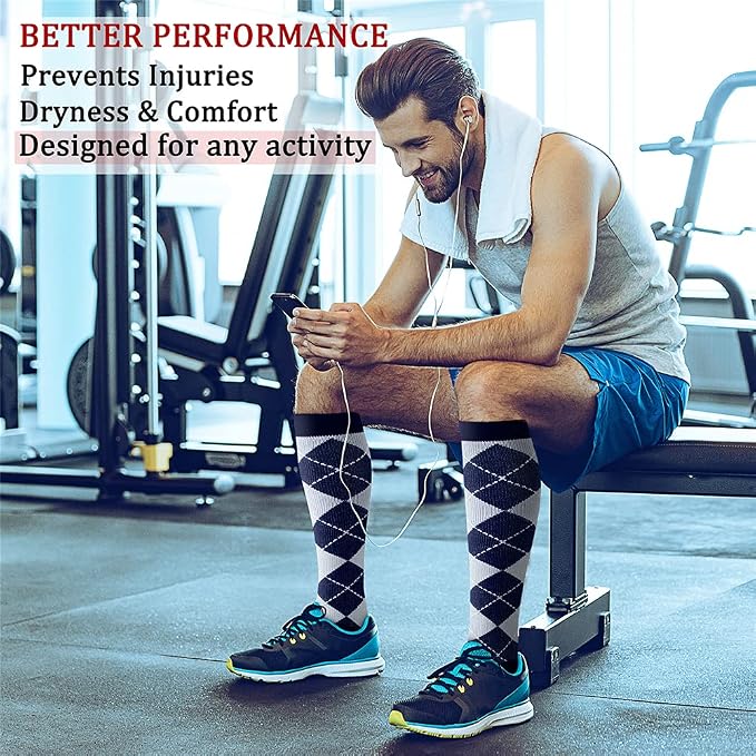 CHARMKING 6 Pairs-Compression Socks for Women & Men Circulation Best Support for Nurses, Running, Athletic,Flight Travel - Image 3