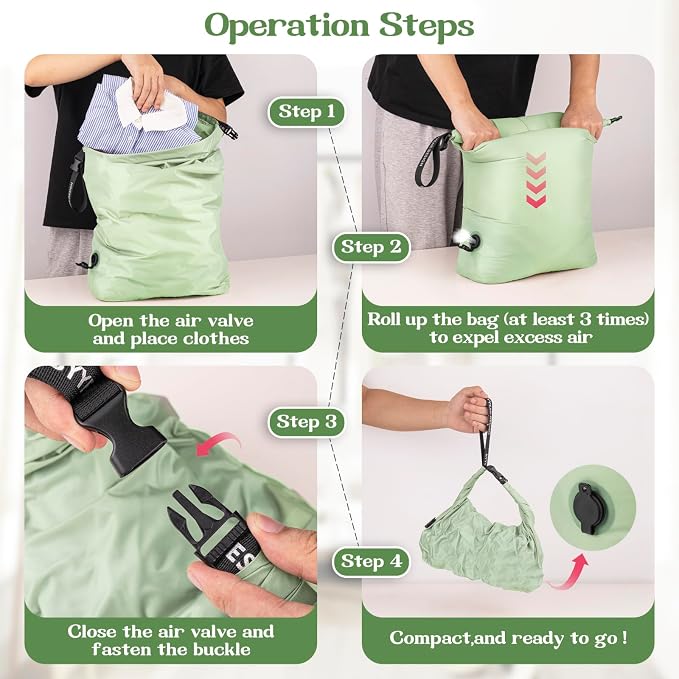 Travel Laundry Bag, Waterproof Compression Bags for Dirty Clothes | Moisture-resistant Vacuum Storage Bag, Space-Saving Laundry Storage Organizer for Cruise, Swimming, Gym - Image 5