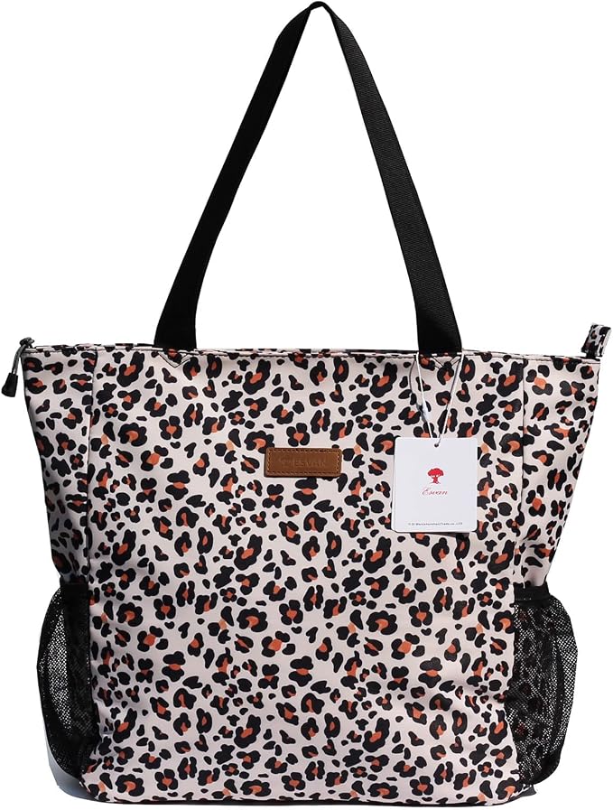 ESVAN Original Floral Water Resistant Large Tote Bag Shoulder Bag for Gym Beach Travel Daily Bags Upgraded - Image 4