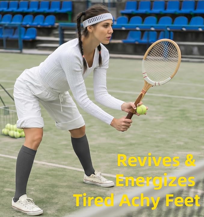 Compression Socks for Women & Men Circulation (4 Pairs) 15-20 mmHg is Best Support for Nurses Running Hiking Travel - Image 3